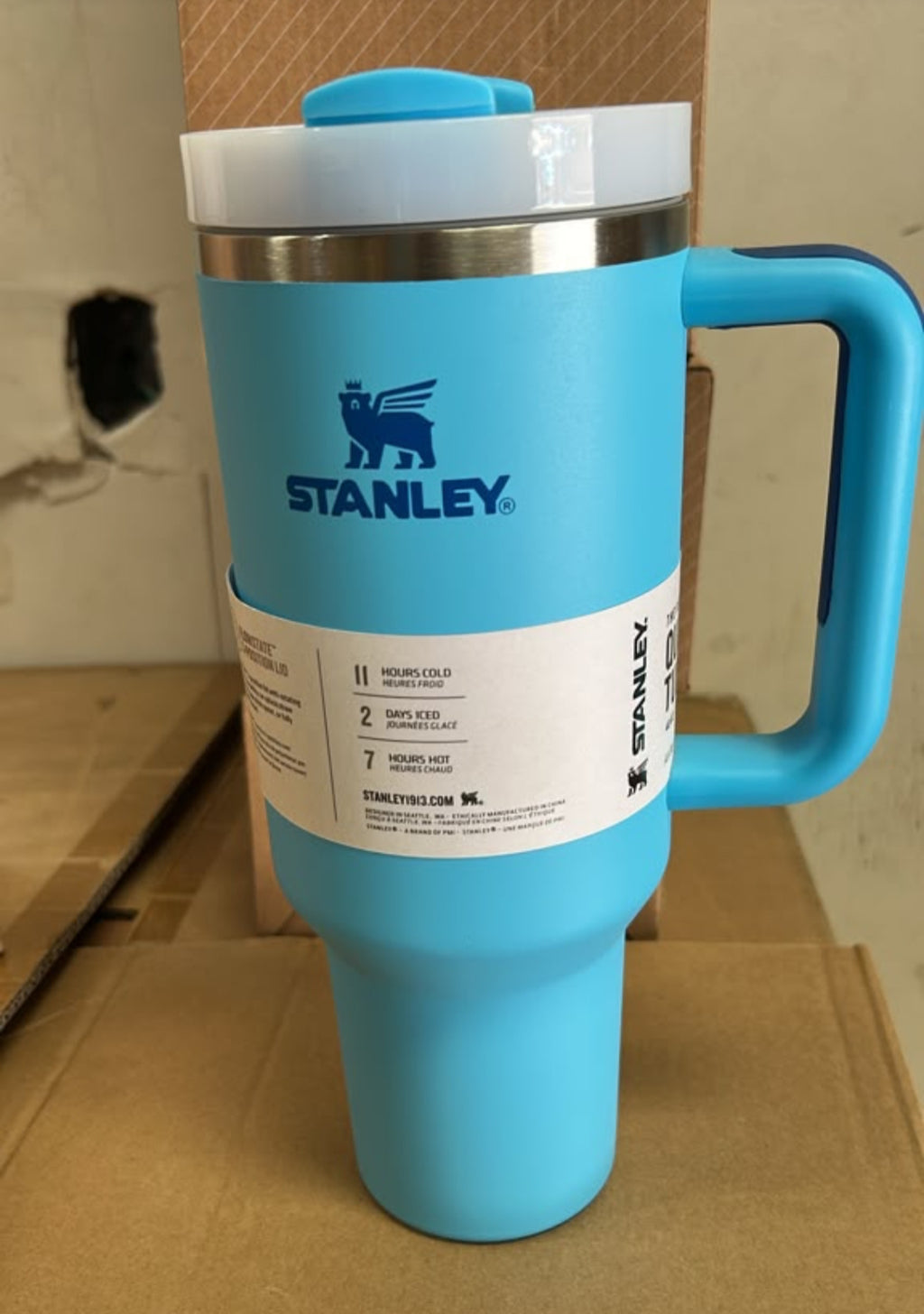 Stanley 40 oz H2.0 FlowState Quencher Tumbler – Blue Stainless Steel