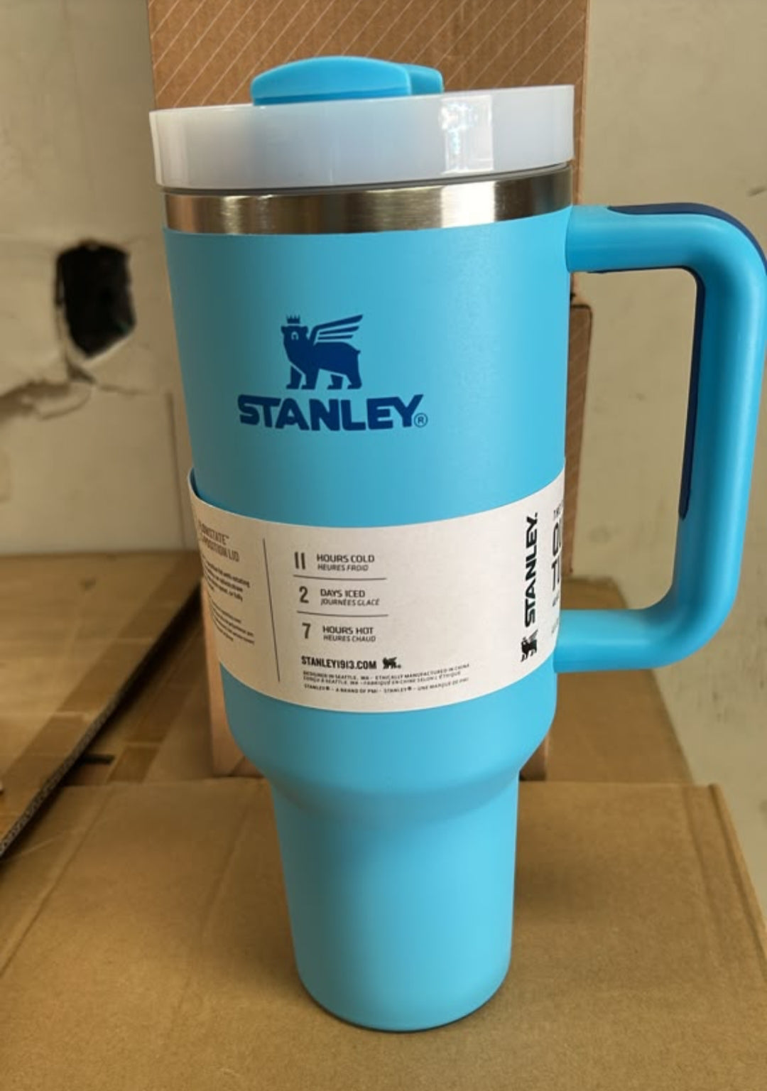 Stanley 40 oz H2.0 FlowState Quencher Tumbler – Blue Stainless Steel