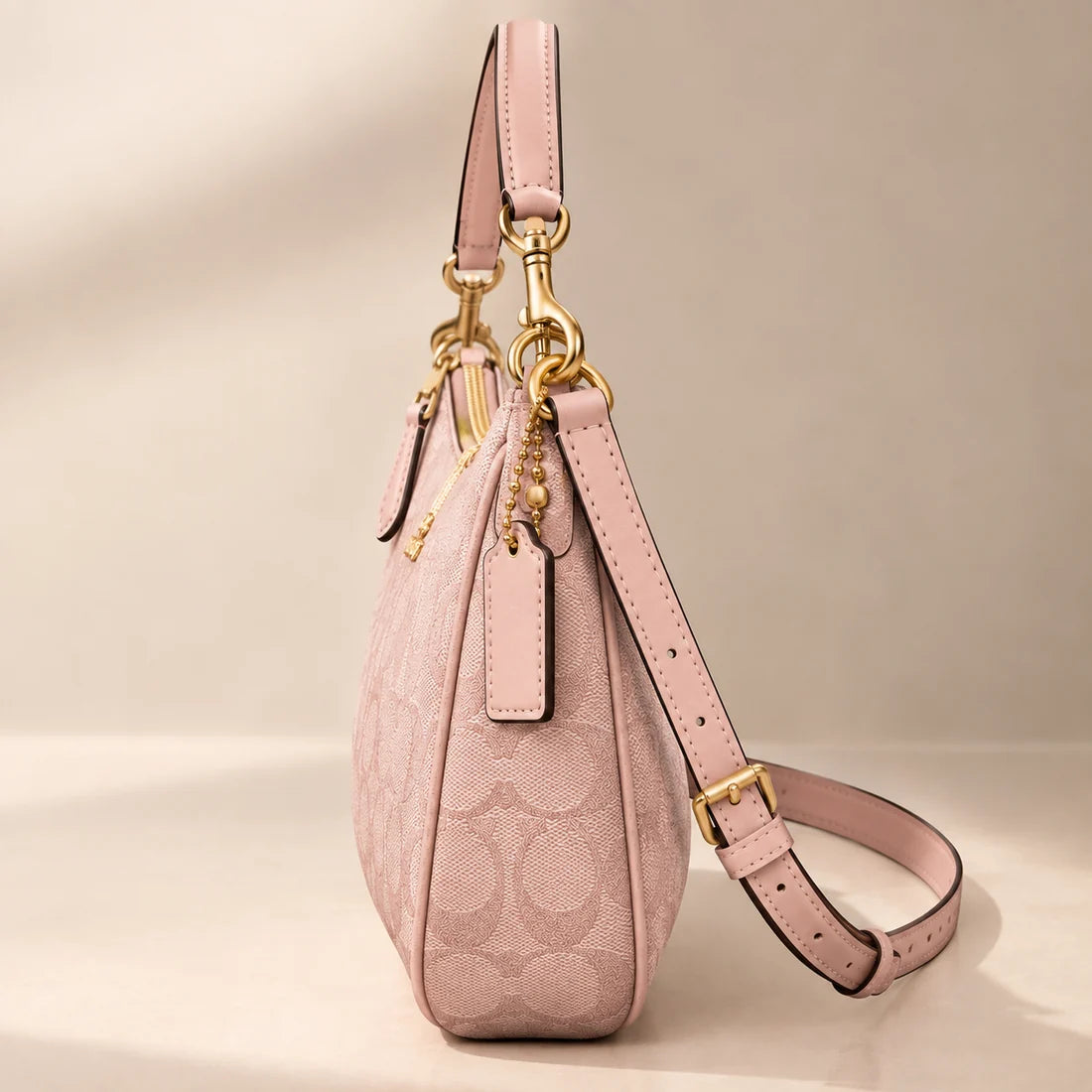 NWT Coach Teri Shoulder Bag in Signature Canvas CAL51/CV933 Powder Pink Crossbody Purse