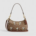 Coach x Peanuts Teri Shoulder Bag in Signature Canvas with Snoopy Print CBJ88 NWT