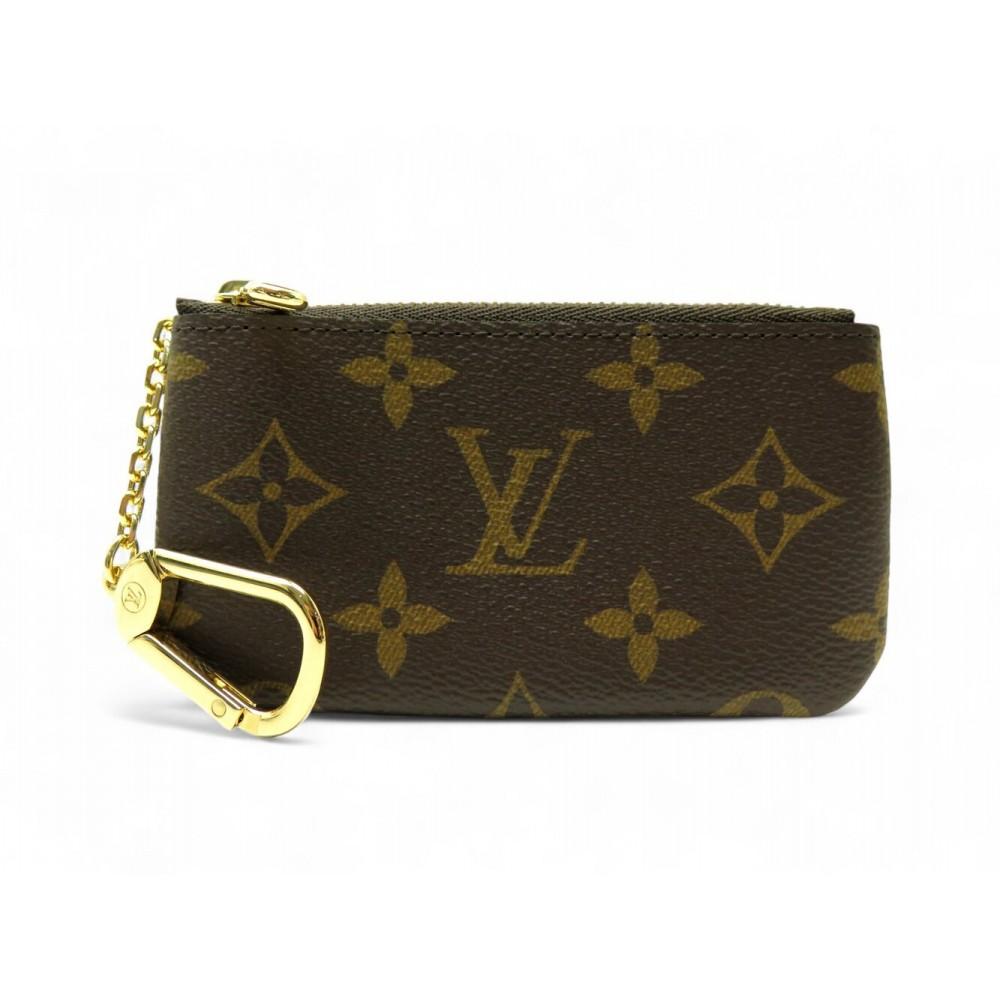 Louis Vuitton Key Pouch M62650 Monogram Canvas Coin Card Holder with Key Ring