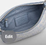 NWT Coach Teri Mini Crossbody Bag in Pretty Signature Canvas Chalk Blue CDW52