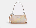 NWT Coach Teri Shoulder Bag In Rainbow Signature Canvas CDA91 Fast Shipping