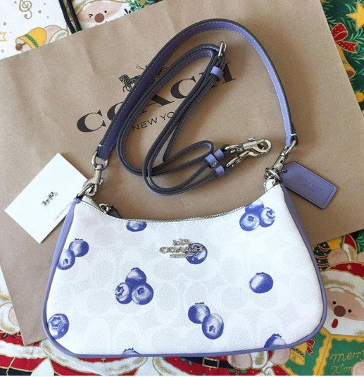 New COACH CR292 Teri 2way Signature Canvas Blueberry Outlet fromJPN