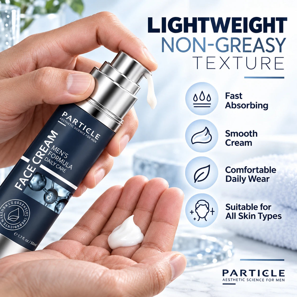 Particle Men's Formula Face Cream – Daily Facial Moisturizer for Men, 50ml