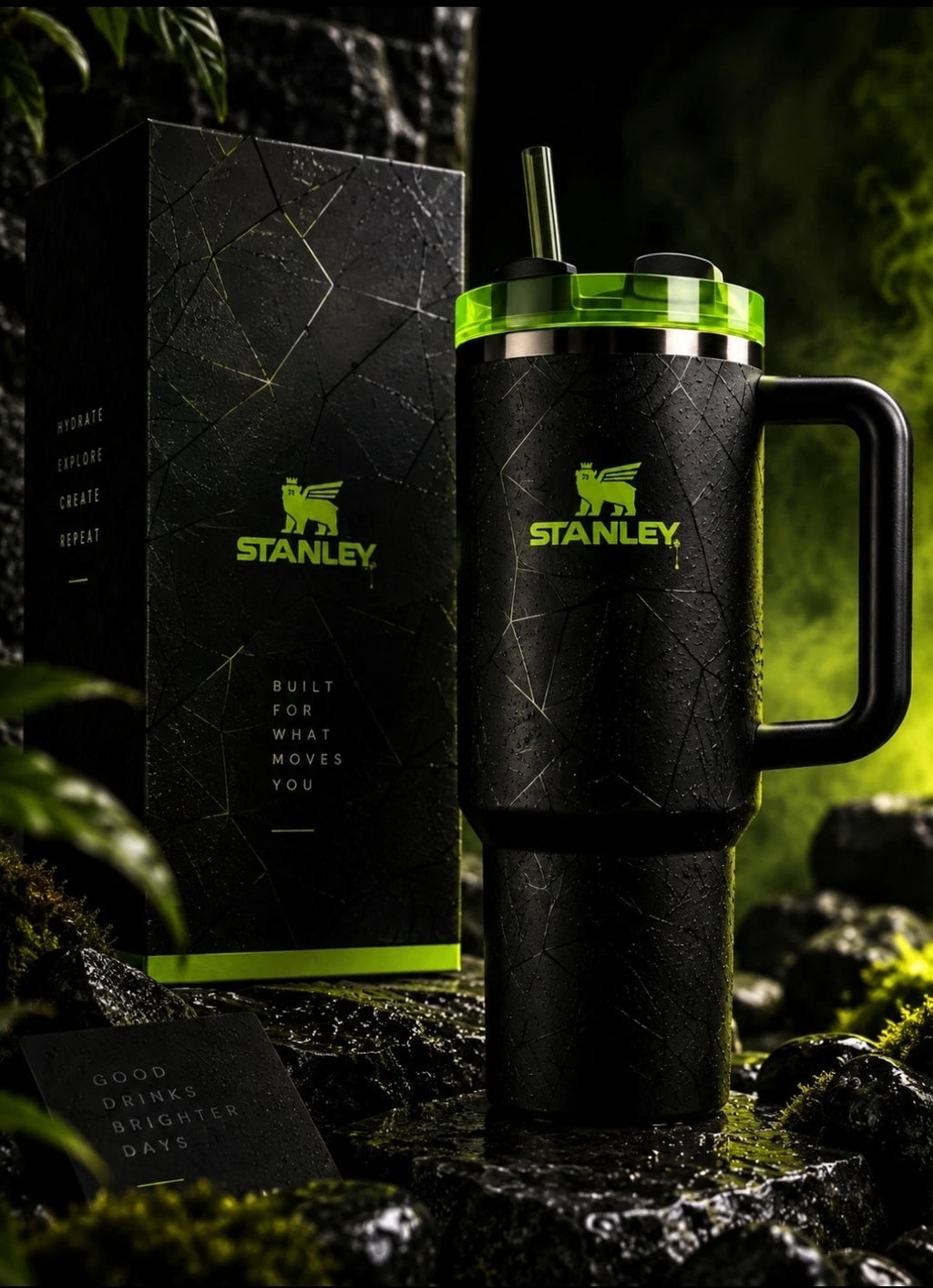 Stanley Halloween Web Glow H2.0 FlowState Quencher Tumbler – 40 oz Limited Edition
