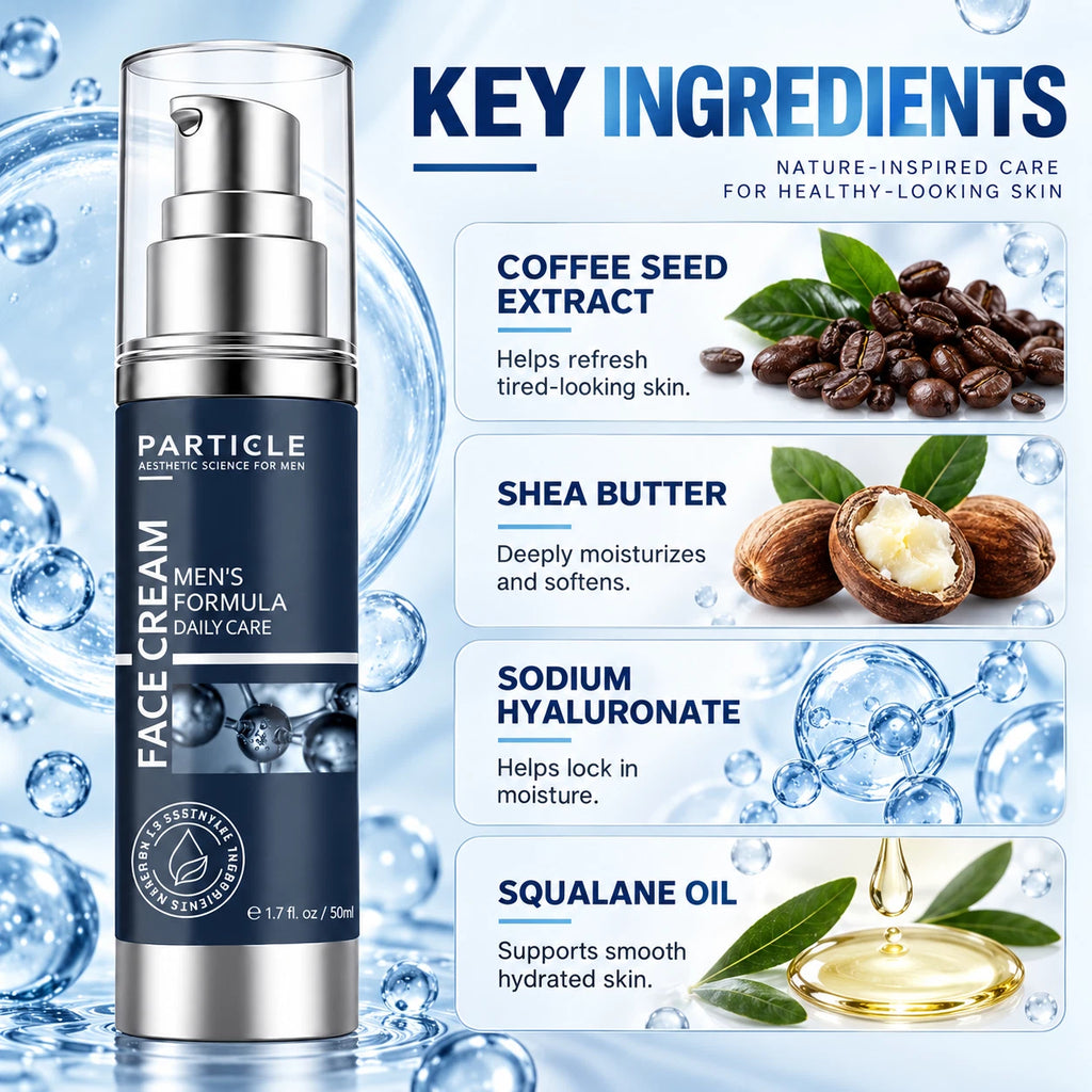 Particle Men's Formula Face Cream – Daily Facial Moisturizer for Men, 50ml