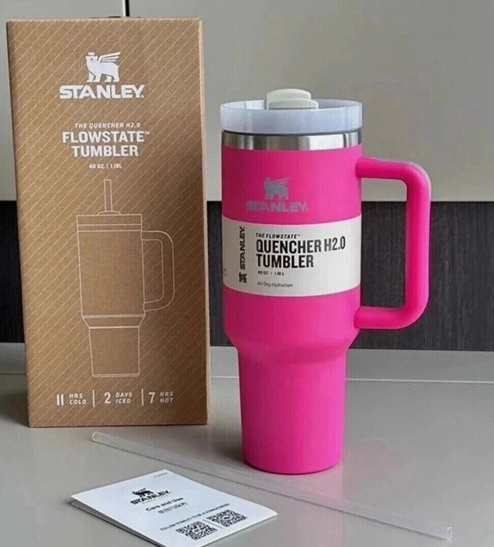 Stanley 40 oz H2.0 FlowState Quencher Tumbler – Camelia Rose Red