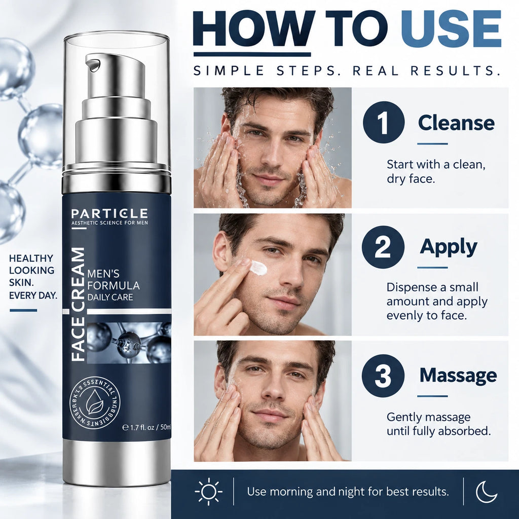 Particle Men's Formula Face Cream – Daily Facial Moisturizer for Men, 50ml