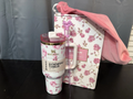 Stanley x LoveShackFancy 40oz Ribbon Rosa FlowState H2.0 Tumbler – White & Pink