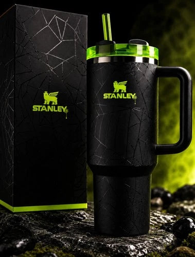 Stanley Halloween Web Glow Quencher H2.0 FlowState Tumbler 40 oz – Limited Edition