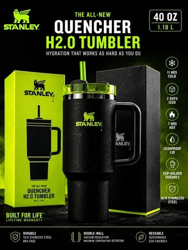 Stanley Halloween Web Glow Quencher H2.0 FlowState Tumbler 40 oz – Limited Edition